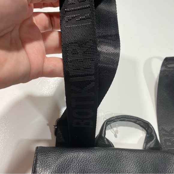 Botkier Black Nylon Adjustable Logo Straps Mini Backpack With Front Zipper - Picture 9 of 15